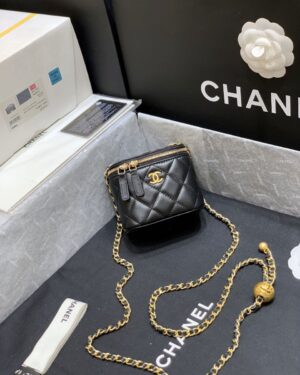 [샤넬] 미니 베니티백 램스킨 블랙 골드볼 체인 금장 [단풍샵]