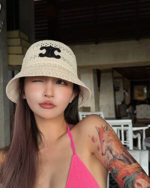 [셀린느] 셀린느 크로셰 코튼 버킷햇