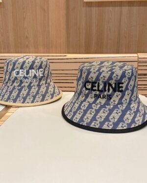 [셀린느] 자수 로고 버킷햇