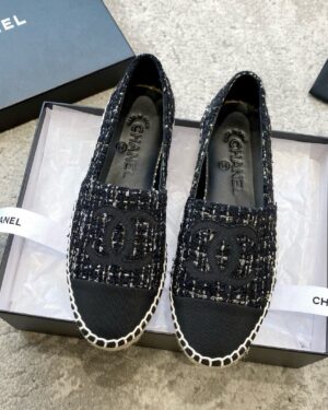 [샤넬] 에스파드리유 블랙 슬립온