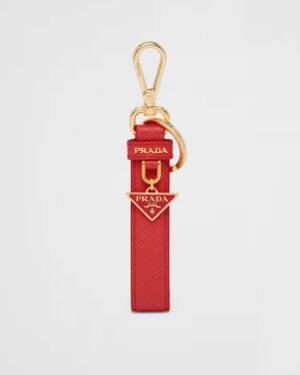[프라다] 사피아노 가죽 키체인 (Saffiano leather keychain)