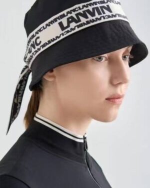 [랑방블랑] 레터링 스트랩 버킷 햇