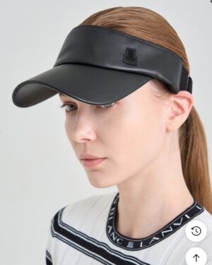 [랑방블랑] 엠블럼 레더 썬 바이저