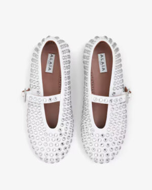 [알라이아] 라인스톤 양가죽 발레리나 슈즈(레어 등급)