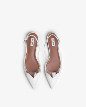 [알라이아] 페이턴트 송아지 가죽 LE CŒUR 플랫 슬링백