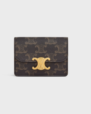 [셀린느] 트리옹프 플랩 카드 지갑 - 트리옹프 캔버스 10I582CPJ.04LU