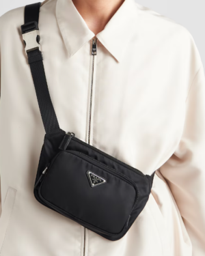 [프라다] 리나일론 및 사피아노 가죽 숄더백 2VH128