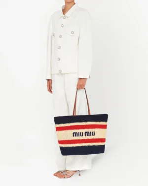[미우미우] 라피아 및 코튼 토트 백 5BG228_2DO3_F03QS_V_OOO