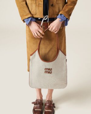 [미우미우] 토트백 아이비 캔버스 백  5BG231 2CRN F062F V MLF