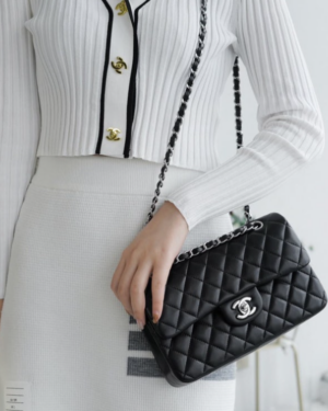 [샤넬] 스몰 클래식 플랩백 23CM 램스킨 은장 A01113 Y01864 C3906