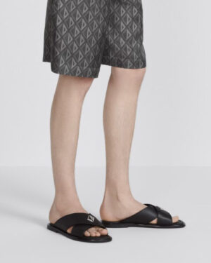 [디올] ALIAS 알리아스 샌들 블랙 그레인 송아지 가죽 3SA125YJK_H900