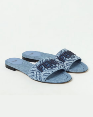 [펜디] 여성 블루 데님 슬라이드 슬리퍼 8R8092 AQY3 F1OW0