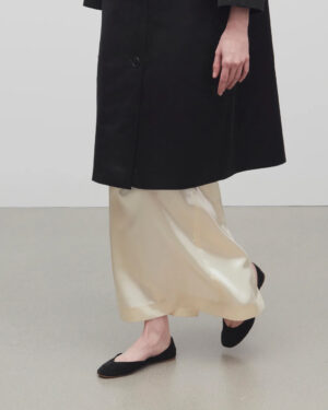 [더 로우] 젬마 발레 슬리퍼 스웨이드 블랙 F1518L21BLK