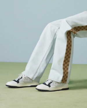 [구찌] MAC80 트레이너 오프 화이트 블랙 가죽 747914AAB799151