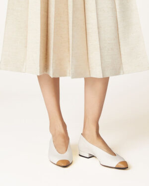 [로로피아나] 레베카 발레리나 여성 플랫 슈즈 허니밀크 FAO2684_B4C0