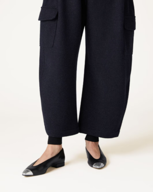 [로로피아나] 레베카 발레리나 여성 플랫 슈즈 블랙 FAO1269_B4BZ