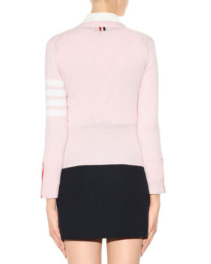 [톰브라운] 여성용 4선 핑크 가디건