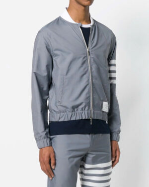 [톰브라운] 4선 스윔 테크 보머 자켓 그레이/네이비