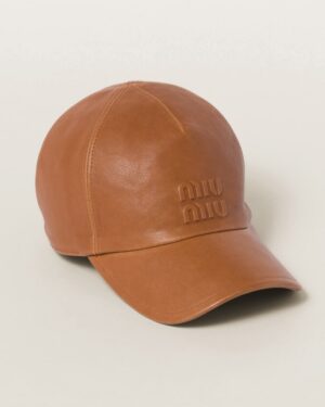 [미우미우] 나파 가죽 베이스볼 캡 5HC179
