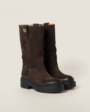 [미우미우] 스웨이드 부츠 5U270E