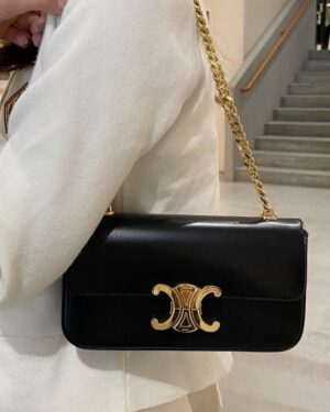 [셀린느] 클로드 체인 숄더백 - 샤이니 카프스킨 115203BF4.38NO