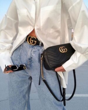 [구찌] GG 마몽 스몰 마틀라세 숄더백 447632