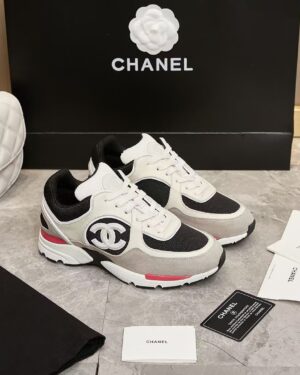 [샤넬] 스니커즈 메쉬 스웨이드 카프스킨 아이보리 블랙 베이지 G39066 Y55828 K4292