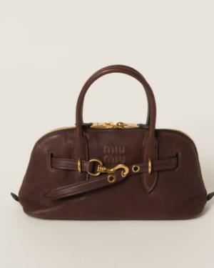 [미우미우] 아방뛰르 나파 가죽 탑 핸들 백 5BB168