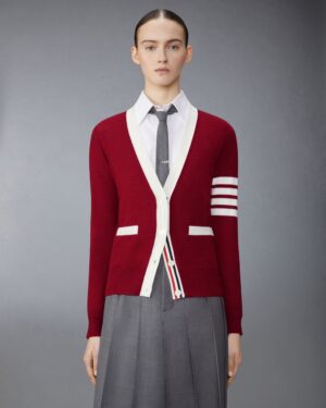 [톰브라운] 파인 메리노 울 4-바 릴랙스 핏 가디건 FKC334B (4 COLORS)