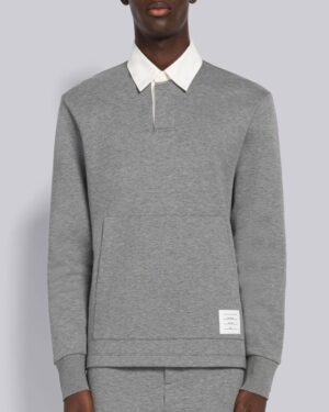 [톰브라운] 더블 페이스 테크 대비 칼라 럭비 폴로 MJP174AJ0