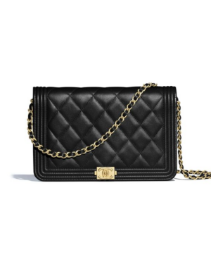 [샤넬] 보이 woc 램스킨 체인 크로스백 A80287