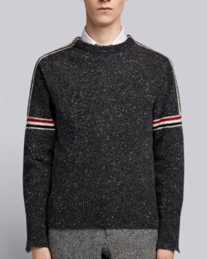 [톰브라운] 인타르시아 스트라이프 클래식 모헤어 트위드 크루넥 풀오버 MKA177A002 (2 COLORS)