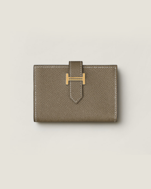 [에르메스] Bearn 미니지갑 Epsom - Etoupe / Gold H039796C