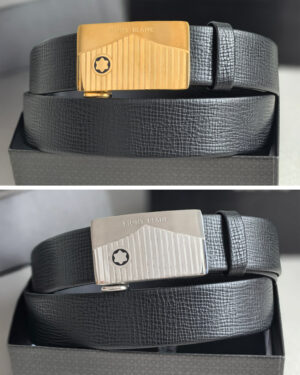 [몽블랑] 블랙 레더 벨트 3.5cm