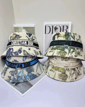[디올] D-Bobby Toile De Jouy 스몰 브림 버킷햇