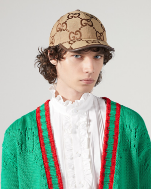 [구찌] 점보 GG 캔버스 베이스볼 캡 ‎681264