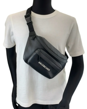 [발렌시아가] 남성 에브리데이 벨트백 블랙/화이트 552375DLQ4N1000