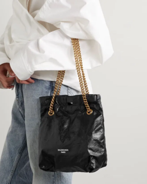 [발렌시아가] 크러쉬 스몰 토트백 블랙 742942210IT1000