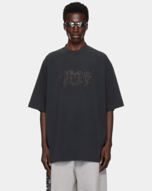 [베트멍] 블랙 드립 메탈 티셔츠 251669M213015