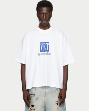 [베트멍] 화이트 VET 박시 크롭 티셔츠 251669M213043