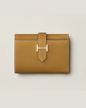[에르메스] Bearn 트라이폴드 지갑 Epsom - Natural Sable / Gold H082875C