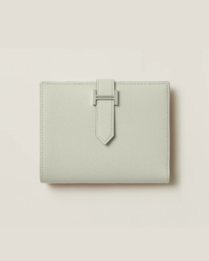 [에르메스] Bearn 컴팩트 반지갑 Epsom - Beton / Silver H039790C