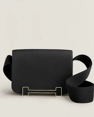 [에르메스] 게타 20.5cm  Chever/ Noir - Gold