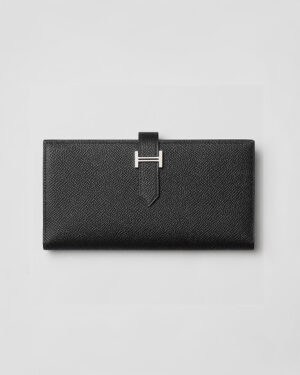 [에르메스] Bearn 장지갑 Epsom - Noir / Silver H039785C