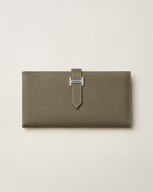 [에르메스] Bearn 장지갑 Epsom - Etoupe / Silver H039785C