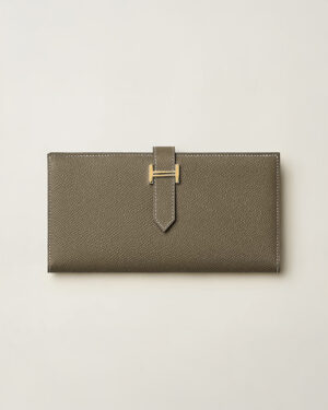 [에르메스] Bearn 장지갑 Epsom - Etoupe / Gold H039785C