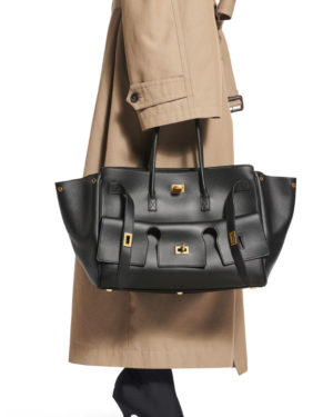 [발렌시아가] 벨 에어 미디엄 캐리 올 백 블랙 골드 장식8054812ABAV1000