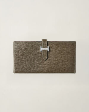 [에르메스] Bearn 장지갑 Togo - Etoupe / Silver