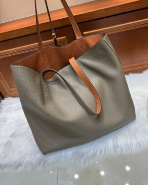 [에르메스] 더블센스 37cm Togo/ Etoupe / Orange