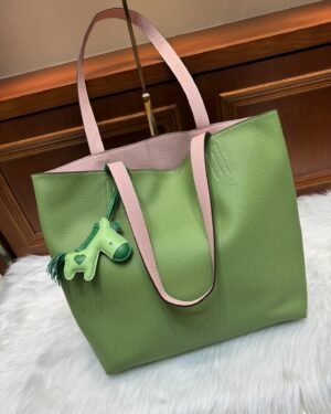 [에르메스] 더블센스 37cm Togo/ Vert Amande - Rose Sakura